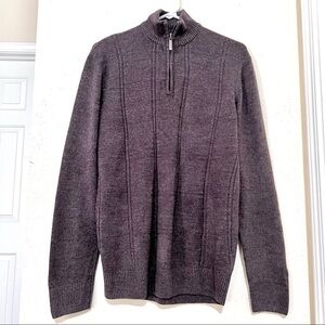 Geoffrey Beene Men's Long Sleeve Stretch Knit 1/4 Zip Pullover sweaters size M